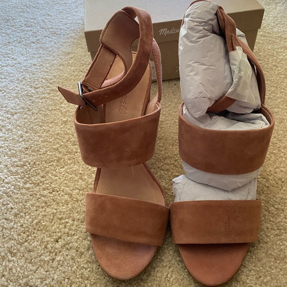 Madewell Octavia Sandal in Dusty Rose Chunky heel - Picture 6 of 7
